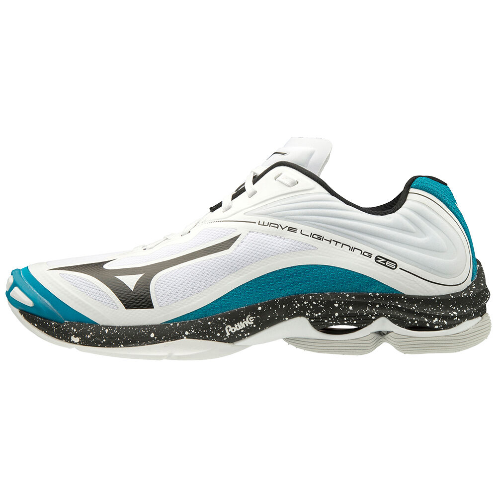 Tenis Para Voleibol Mizuno Wave Lightning Z6 Para Hombre Blancos/Negros/Azules 6175398-JK